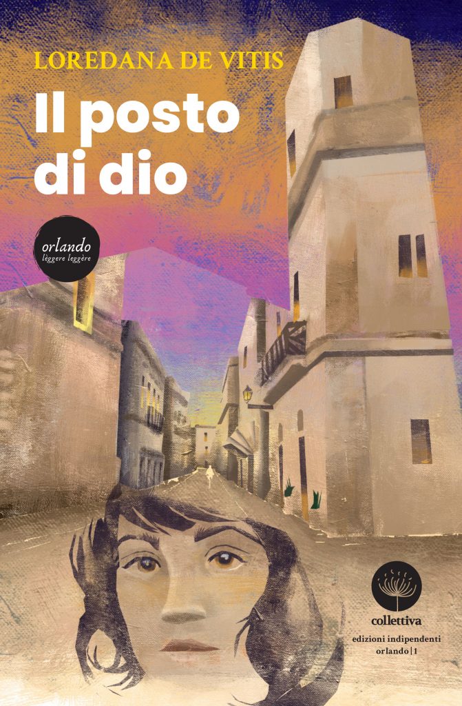 la copertina del romanzo "il posto di dio" di Loredana De Vitis, con un'illustrazione di Fabiola Berton